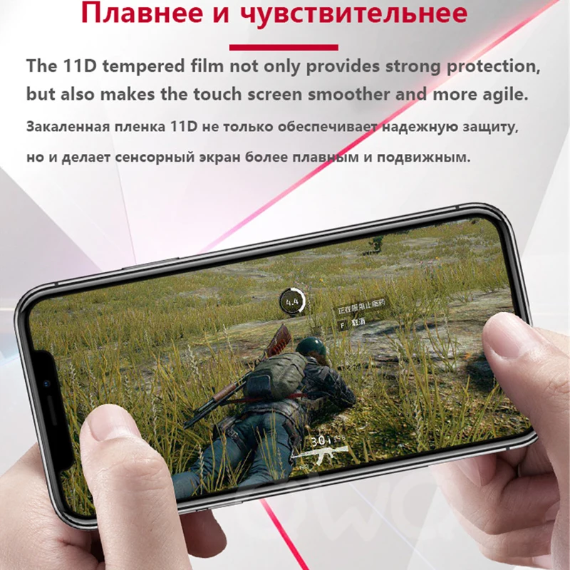 11D полное покрытие закаленное стекло пленка для iPhone 11 Pro Max Защита экрана для iPhone XR X XS MAX стекло 8 7 6 6s Plus стеклянная пленка
