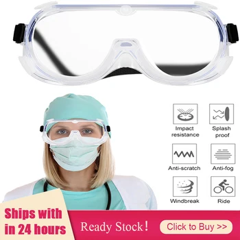 

Unisex Protective Glasses Safety Protection Anti-fog Anti-splash Fully Sealed Sand-proof Wind-proof Goggles In Stock