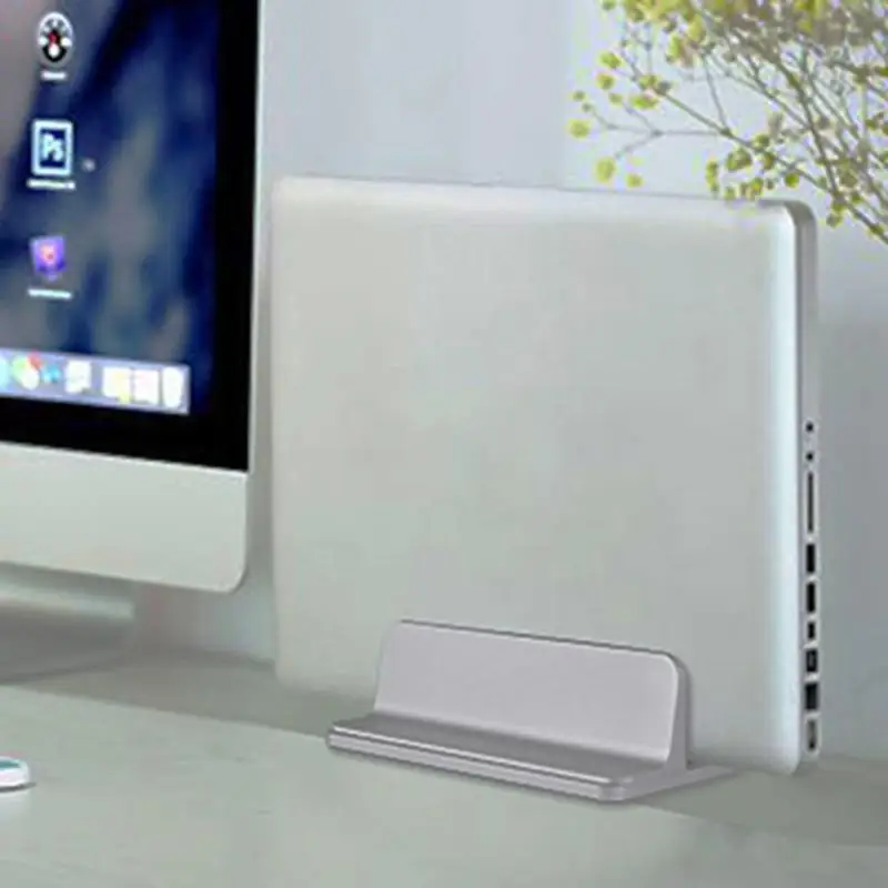  Vertical Laptop Stand Double Desktop Stand Space Saving Holder Thickness Adjustable Dock Base for M