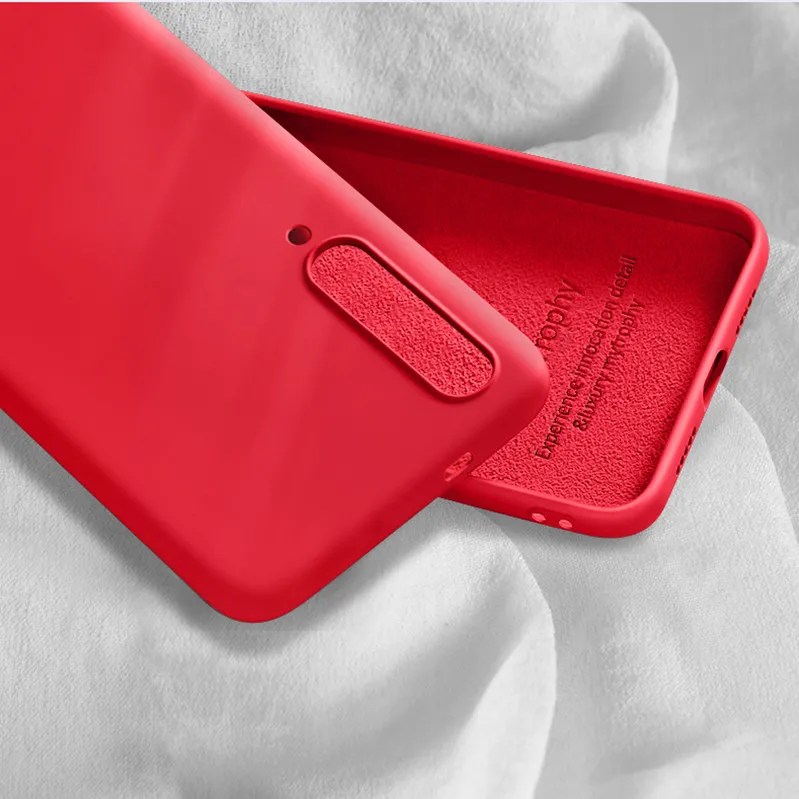 Жидкий силиконовый чехол для Xiaomi Redmi Note 8 7 6 Pro 7A 6A K20 тонкий мягкий чехол для mi 8 lite mi 9t SE 6X Note 5A чехол - Цвет: Red