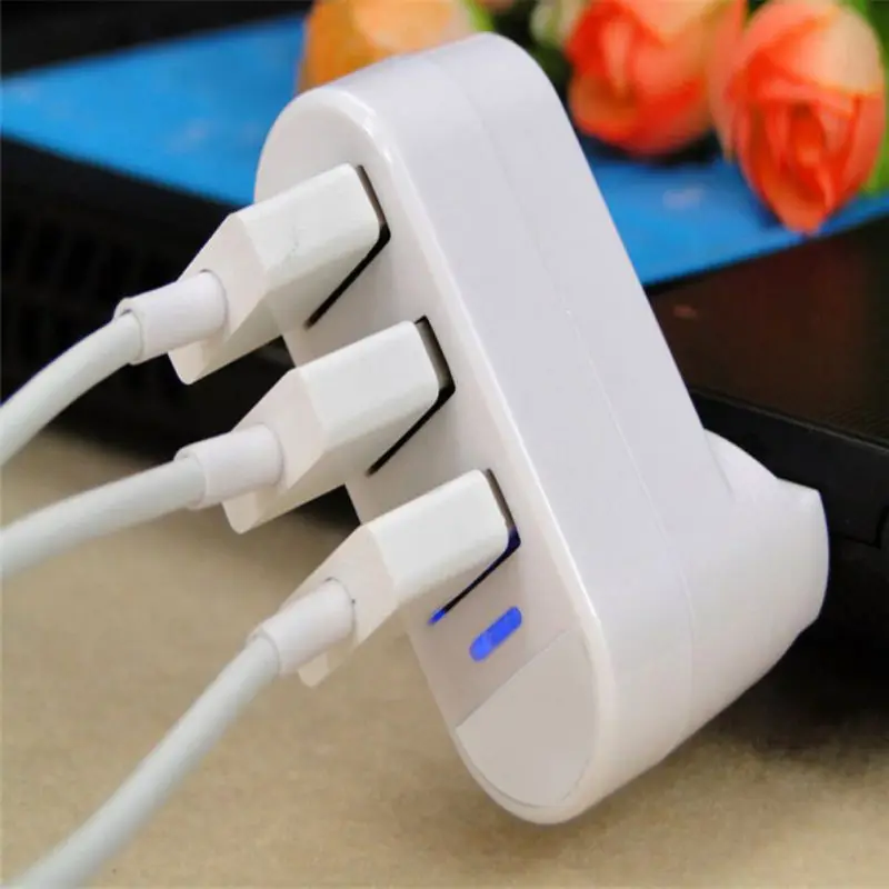 

3 Ports Hub USB 2.0 Mini Rotate Splitter Adapter for PC Notebook Laptop rotated 180 degrees high data transfer rate 25