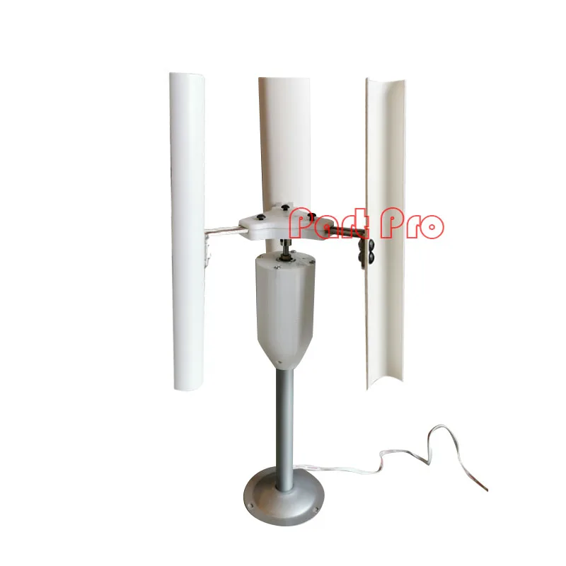 Vertical Axis Wind Turbine Model Three-phase Permanent Magnet Generator Windmill Toy Night Light Making DIY Display