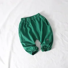 С рисунком из мультфильма детская одежда с вышивкой; детская гусеничный 19 летний Для мужчин и Для женщин повседневные штаны для детей большой штаны-шаровары детская одежда 41602