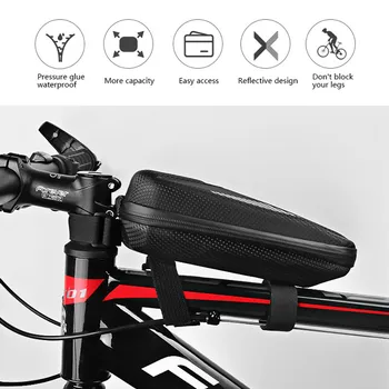 

Bike Bag Bicycle Front Frame waterproof zipper waterproof fabric design adjustable strap Bag for easy assembly and disassembly #