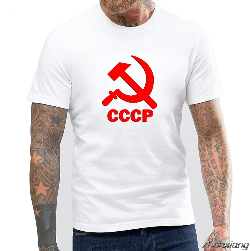 Unique CCCP Russian T shirts Men UssR soviet Union KGB Man T-shirt short sleeve Moscow Russia Tees O Neck Tops | Мужская одежда