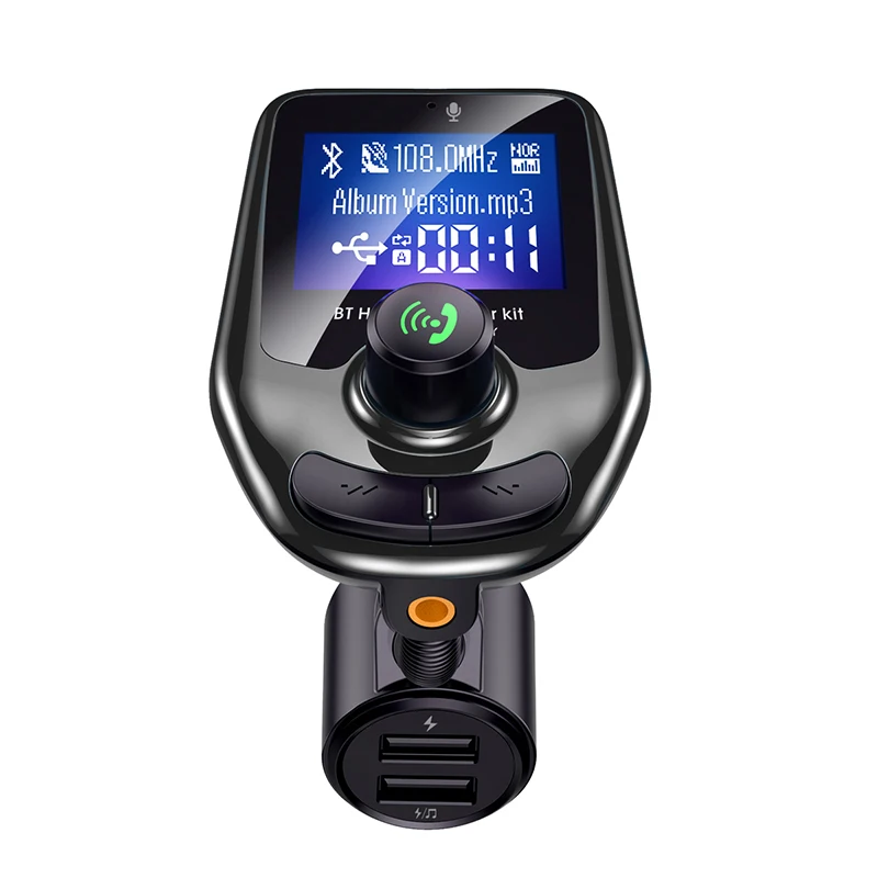 Горячая D4 синий зуб Handsfree fm-передатчик автомобильный комплект беспроводной ЖК-mp3-плеер радиомодулятор адаптер USB зарядное устройство TF вспышка получить