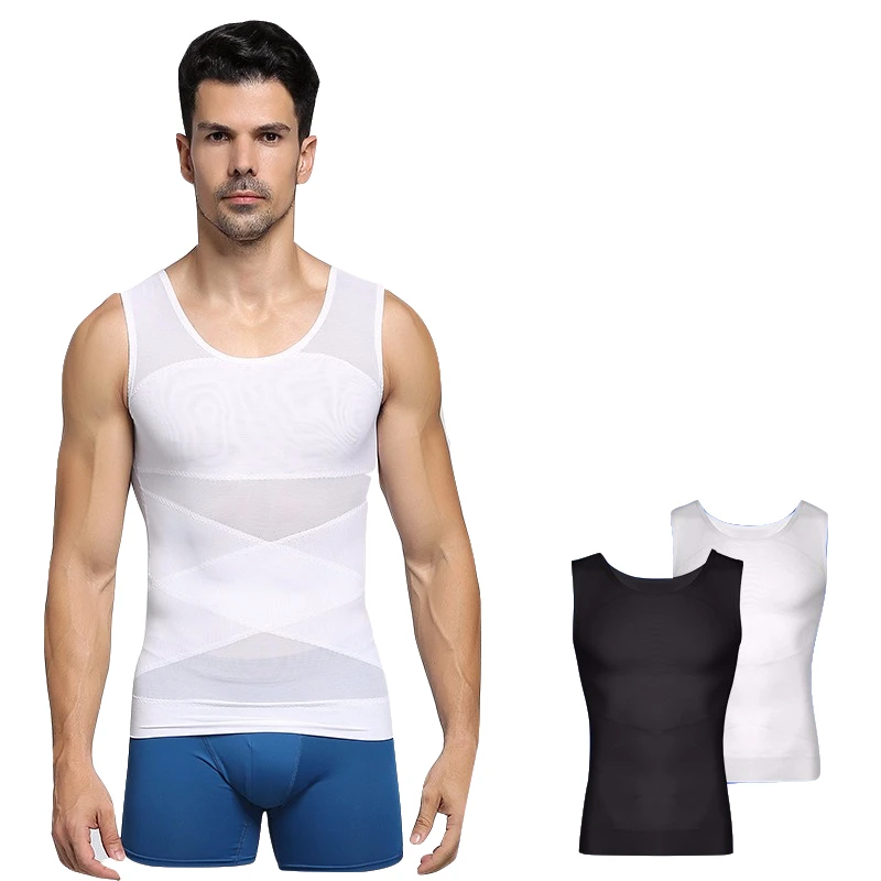 

Chest Corset Men Shaper Posture Corrector Compression Chest Tops Slimming Gynecomastia Body Shapers