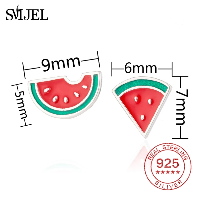 SMJEL, настоящее 925 пробы, серебряные серьги для женщин и детей, ювелирные изделия, модные милые серьги-гвоздики Пчелка в форме сердца, подарок для девочек - Цвет камня: 132