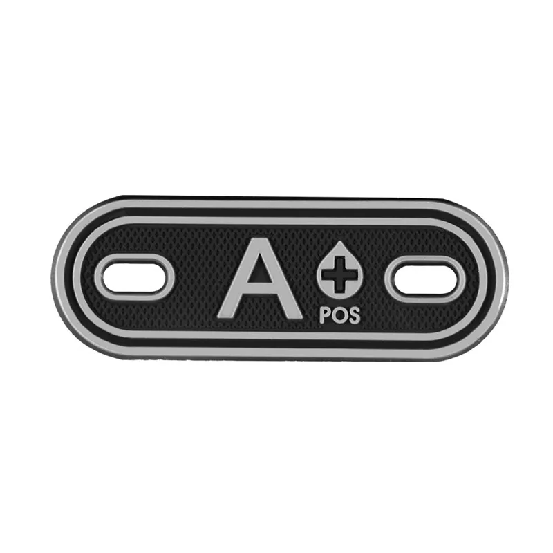 15 2 шт. ПВХ Тип группы тег A+ B+ AB+ O+ положительные патч значки A B AB O POS боевой тактический патч для сумки обуви шнурки молнии - Цвет: 15