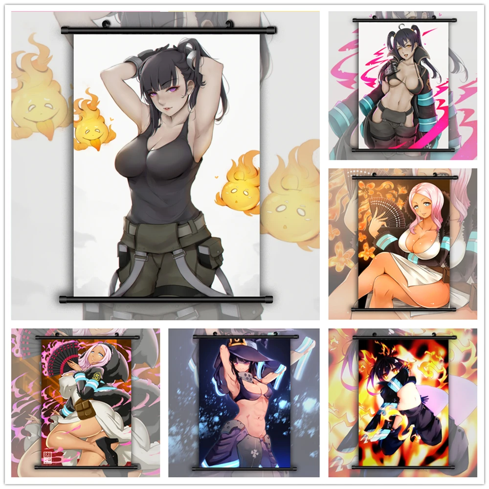 Enen no Shouboutai Fire Force Kotatsu Tamaki Princess Hibana Oze Maki Аниме Манга настенный плакат