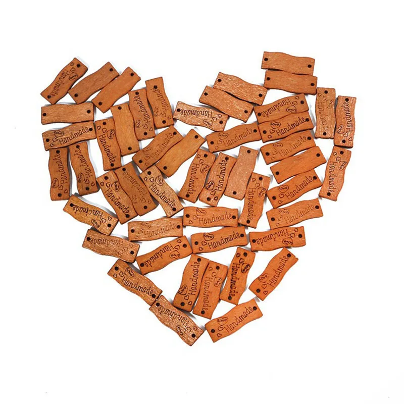 50 Pcs Handmade Wooden Buttons New DIY Craft Clothes Sewing Applique Tools Home Female Garment Repair | Дом и сад
