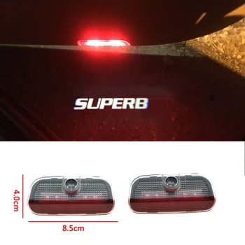 

2pcs Hot Sale Led Logo Lamp Car Door Welcome Light Courtesy Decorative Light For Superb 2009-2018