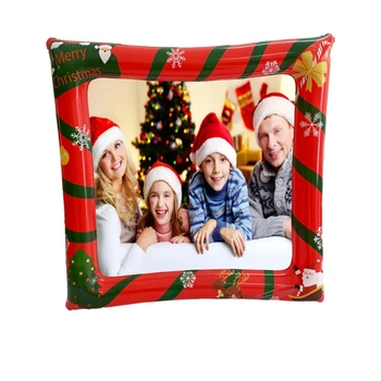 

inflatable Christmas photo frame pvc Christmas day toy photo frame Funny holiday theme selfie props
