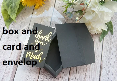 box card set 16*8,2*4 см 10 Набор черный шоколад бумажная коробка с пластиковым отверстием как свадьба Рождество День рождения конфеты упаковка - Цвет: box card set