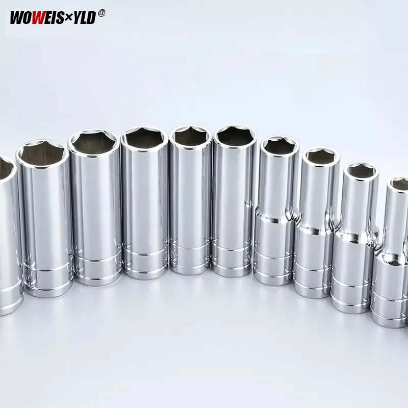 1/2 inch Drive 8-32mm Hex Deep Socket Wrench Head 6 Point Long Sleeve for Ratchet Auto Repair Hand Tool Nut Removal | Инструменты