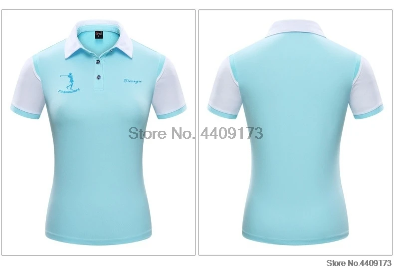 Golf Shirts For Women Summer Turn Down Collar Sport Clothes Breathable Soft Shirt Short Sleeve Quick-Dry Golf Apparel D0697