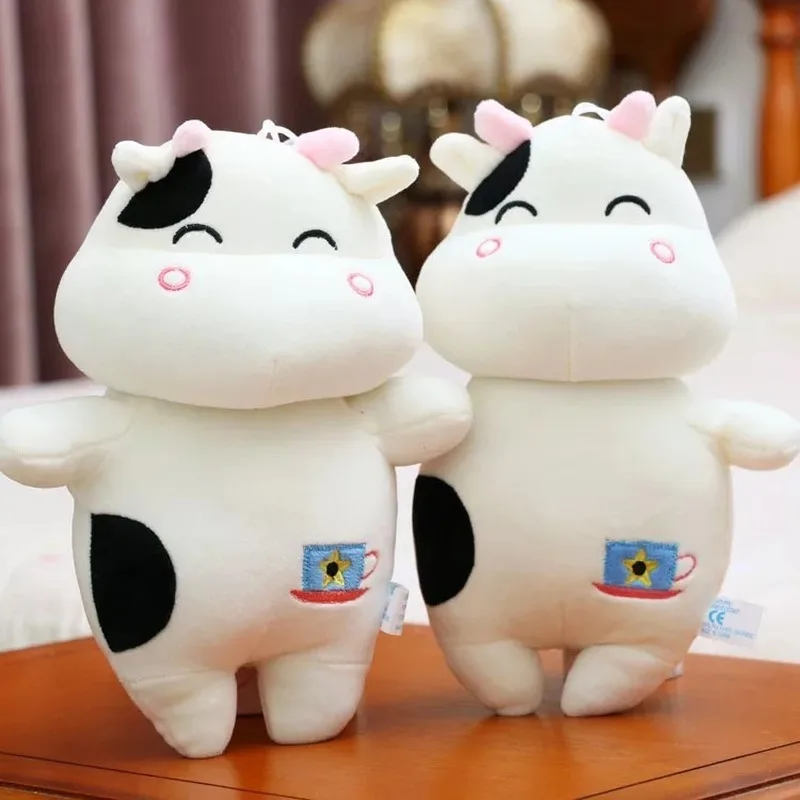 25cm New Cute Soft Cow Plush Toy Kawaii Stuffed Animals Plush Doll Cartoon Toy Sleeping Pillow 2