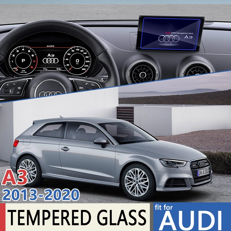 7“for AUDI A3 8V MK3 2013 2014 2015 2016 2017 2018 2019 2020 Car Navigation GPS Film Screen Protector Tempered Glass Accessories |