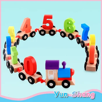 

Kids Children Puzzle Wooden Toys Train 10 Numbers Toys Alphabet Wooden Colourful Train Numbers Personalized Oyuncak Toys Gift