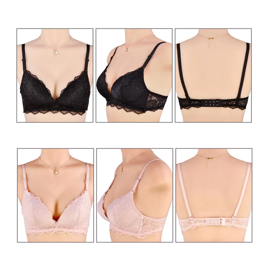 Women's Sexy Comfotable Wireless Bra Set Wire Free Floral Lace Light Soft Triangle Cup Bra&panty Weiyesi Lingerie