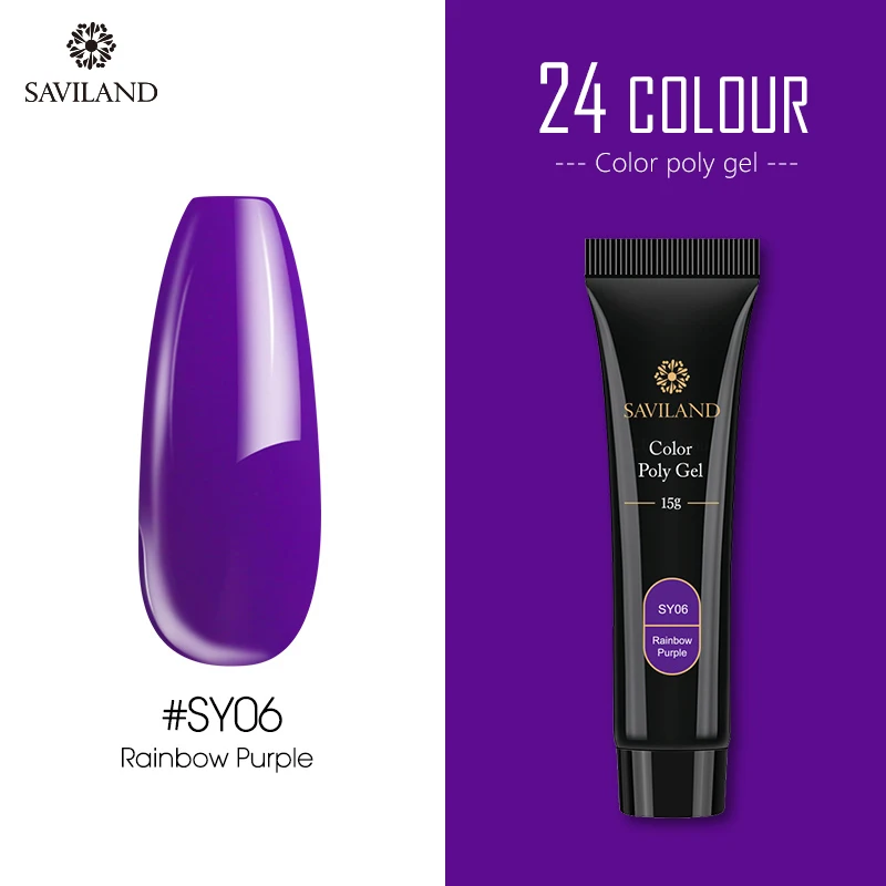 15G SY06 SAVILAND 15g Color Poly Gel Finger Extension 30g Red Blue Yellow Poly Gel Nail Gel Camouflage Soak Off UV Hard Fast Builder Gel - Цвет: 15G SY06