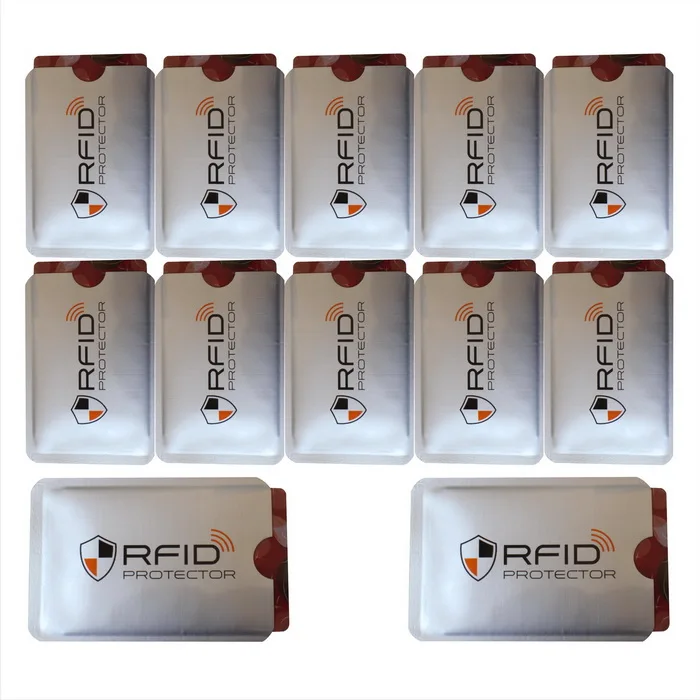 100 шт противоугонные с протекторами для банковских карт RFID блокирующий рукав алюминиевая карточка рукав щит NFC, OEM Добро пожаловать - Цвет: Orange