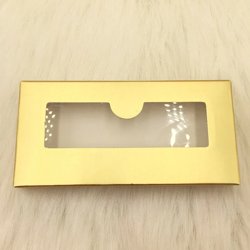 Gold 160 шт./лот пустая упаковка для ресниц без лотка плоская мягкая бумажная коробка для ресниц - Цвет: Gold