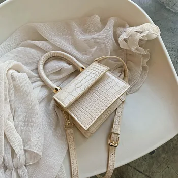 

Personality Simple Bag Stone Pattern Small Square Shoulder Bags Retro Messenger Bags Crossbody Bags For Women