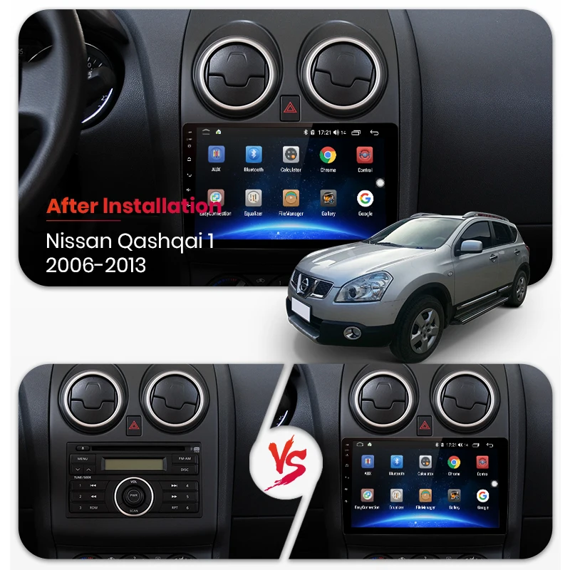 Sale AWESAFE for Nissan Qashqai 2006-2013 J10 Car Radio Multimedia video player GPS DSP No 2din 2 din Android 9.0 4G+64G 1