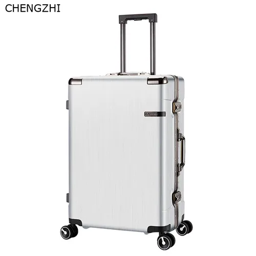 CHENGZHI 20 ''24'' дюймов алюминиевая рама+ PC багаж на колёсиках Spinner дорожный костюм Чехол для мужчин чехол на колесиках для женщин чемодан на колесиках - Цвет: 4