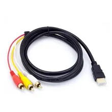 HDMI to 3RCA AV Composite M/M Connector Adapter Cable Cord Transmitter