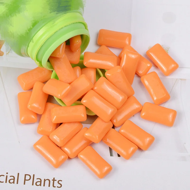 Orange 10 шт. смешанные цвета моделирование жевательной резинки смолы DIY праздник кабошон холодильник декоративные аксессуары для дома игрушки из полимера материалы для рукоделия - Цвет: Orange