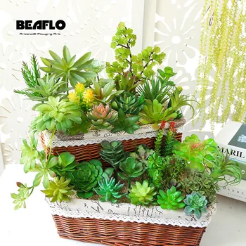 

Artificial Succulents Decoration Land Lotus Grass Desert Artificial Plants Landscape Fake Plant Garden Home Wedding Decor