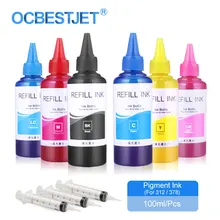 600 мл 312 T312 378 T378 пигментные чернила для заправки бутылка для Epson Expression фото XP8500 XP15000 принтера "Mei Qing"(BK C M Y LC LM