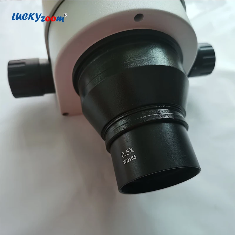 SZM0.5X Auxiliary Objective Len For Stereo Microscope 165MM Black Binocular Trinocular Microscope Barlow Len Optical Glass