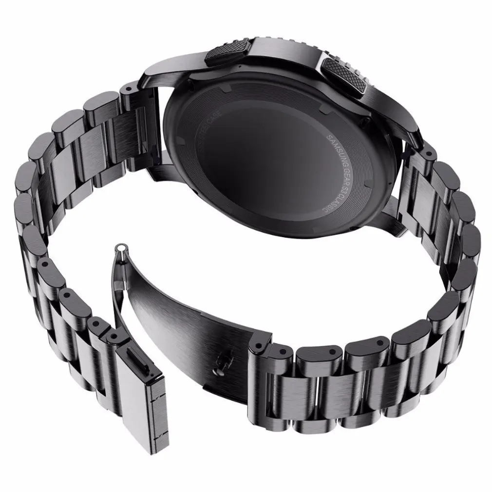 22MM Width Stainless Steel Band For Samsung Gear S2 S3 Galaxy Sport Watch Strap Metal Wristband Classic Watch Band