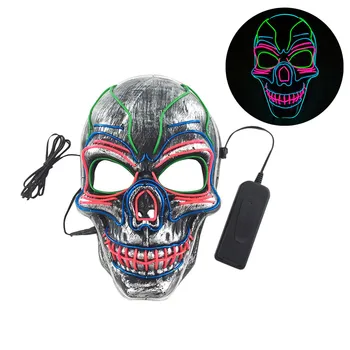 

Halloween Rave mask accessories жабо frill LED Masks Glow Scary Light Up Cosplay Mask free shipping #3