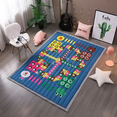 Детский Блестящий утолщенный детский игровой коврик 145x195 см, нескользящий ковер татами для гостиной, детской спальни, одеяло, большие коврики - Цвет: Прозрачный