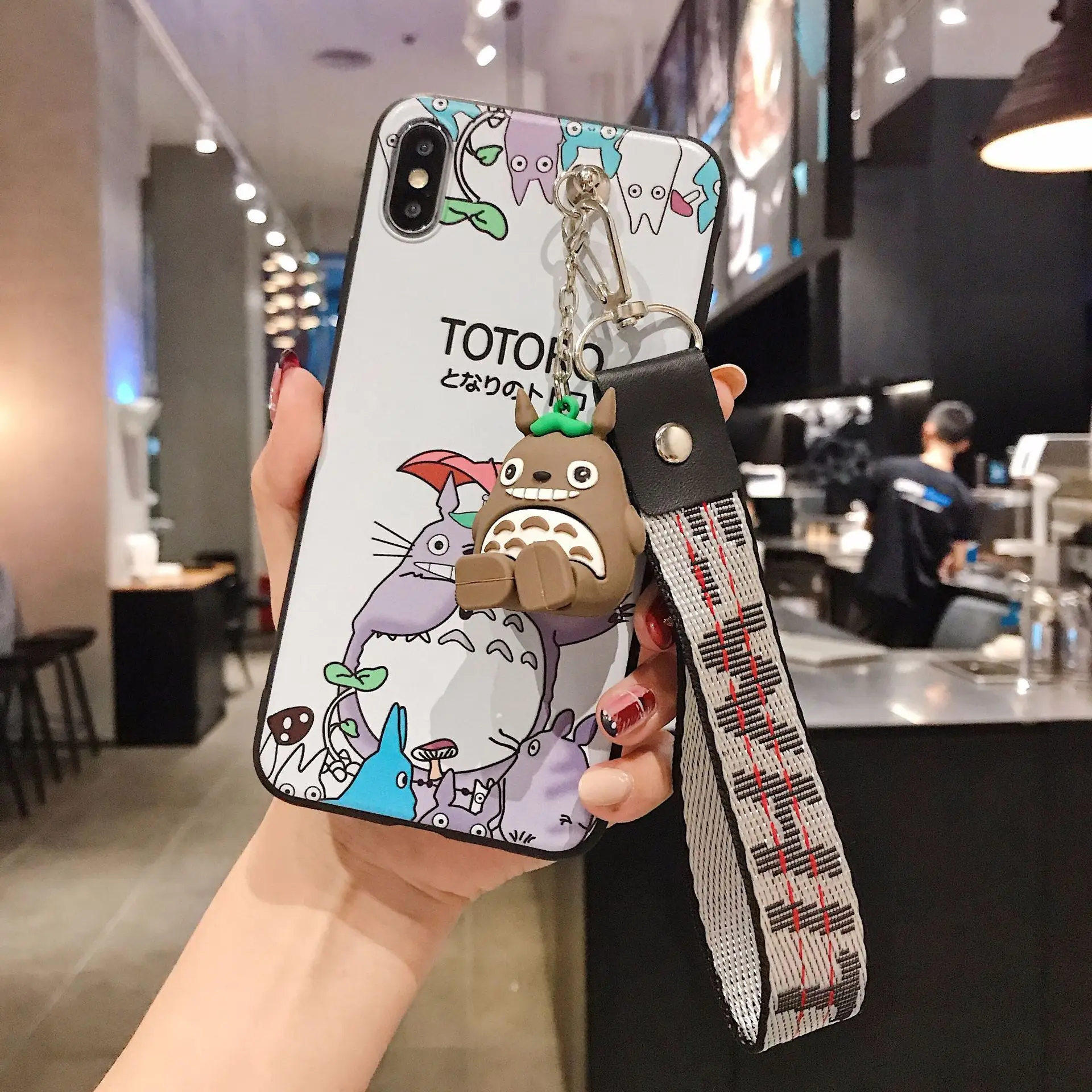 MGECD чехол с рисунком Пикачу Тоторо для Iphone Xr, черный, белый, мягкий чехол для Apple X, XsMAX, 8 Plus, 7 Plus, защита от падения