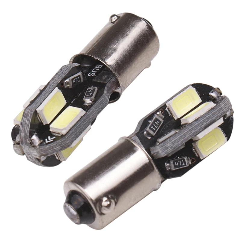 100 шт. BA9S led 233 T4W led 8smd 5630 Светодиодная силиконовая лампа габаритный автомобильный фонарь интерьер чтение светильник Авто Парковка лампы 12V