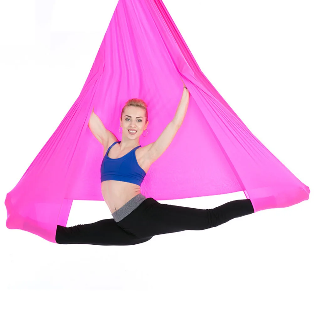 Yoga Hammock Kit Anti Gravity Swing Elastic Multifunctional Tool Equipment Sports Aerial With Chains Carabiners Belts Training