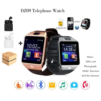 

Bluetooth Smart Watch Men Touch Screen Smartwatch DZ09 Answer Dial Call 2G GSM SIM TF Card Camera for Mi android PK A1 GT08