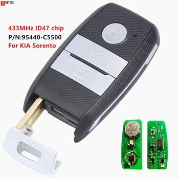 

Keyecu OEM Smart Remote Key 3 Button 433MHz for Kia Sorento 2015 2016 2017 2018 2019 P/N: 95440-C5500 95440C5500