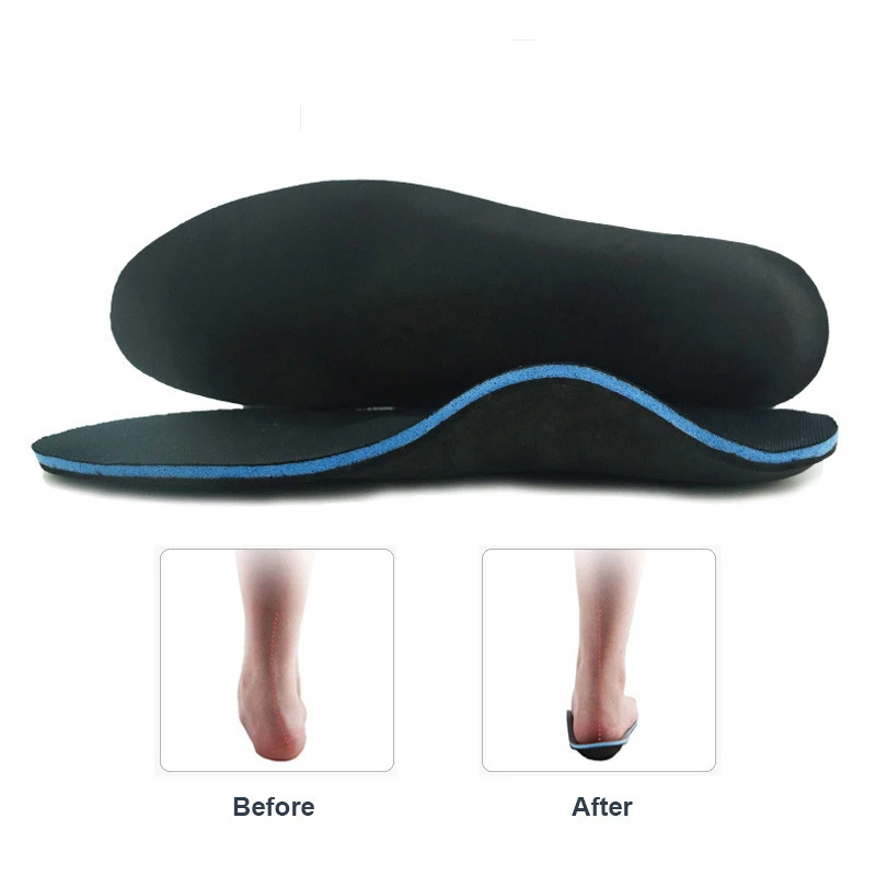 1 pair Orthotic Insoles Flat Feet Arch Support Orthopedic insole Relieve foot Heel Pain Plantar shoe insoles for men and women