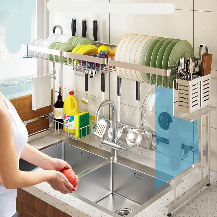 

Stainless steel sink, bowl and dish rack, cutter rack, household kitchen utensils, shelf, bowl and chopstick filter rack