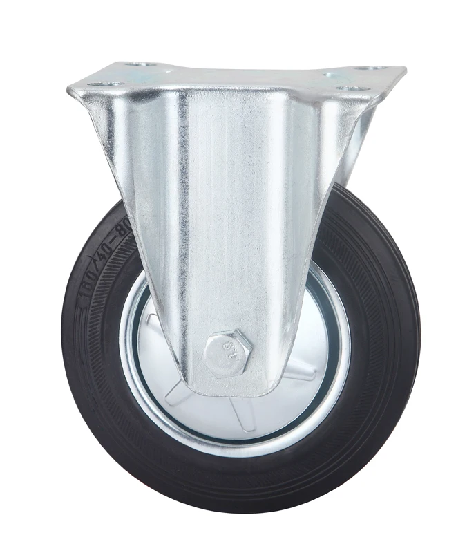 8 inch Rubber Europe Tyle Industrial Caster Wheels Swivel with Total Brake