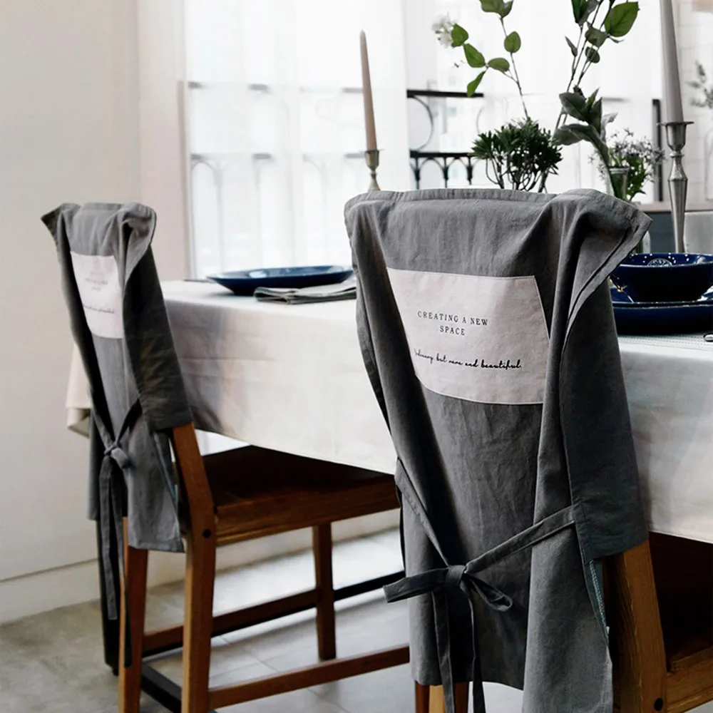 Сплошной цвет мыть хлопок крышка стула съемный для свадеб банкета складной чехол на отельные стулья