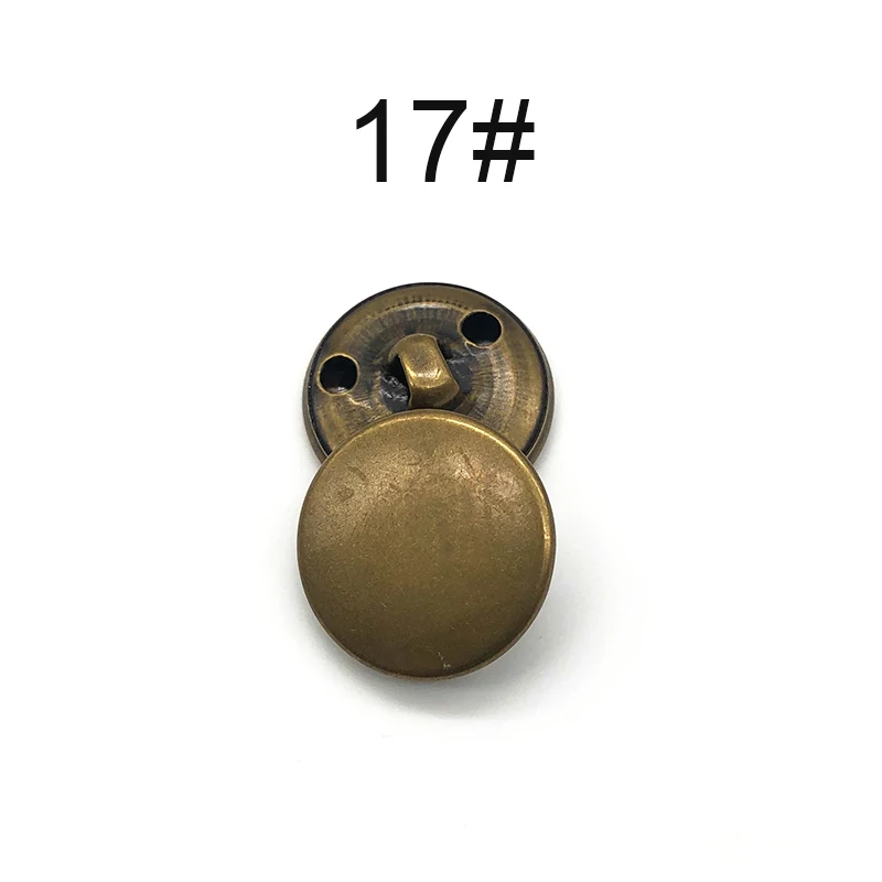 No17 10 шт 15/18/20/23/25 мм золотой цвет золотистый с металлическими пуговицами, одежда пальто швейные принадлежности, пуговицы для одежды ремесла - Цвет: No17