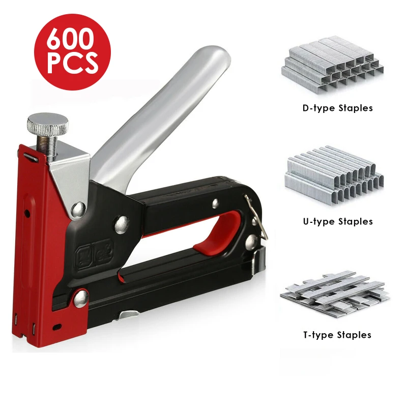 

Hand Stapler Set, 3-in-1 Heavy Duty Staple/Pen Nail Gun with 600 Staples for Attaching Material
