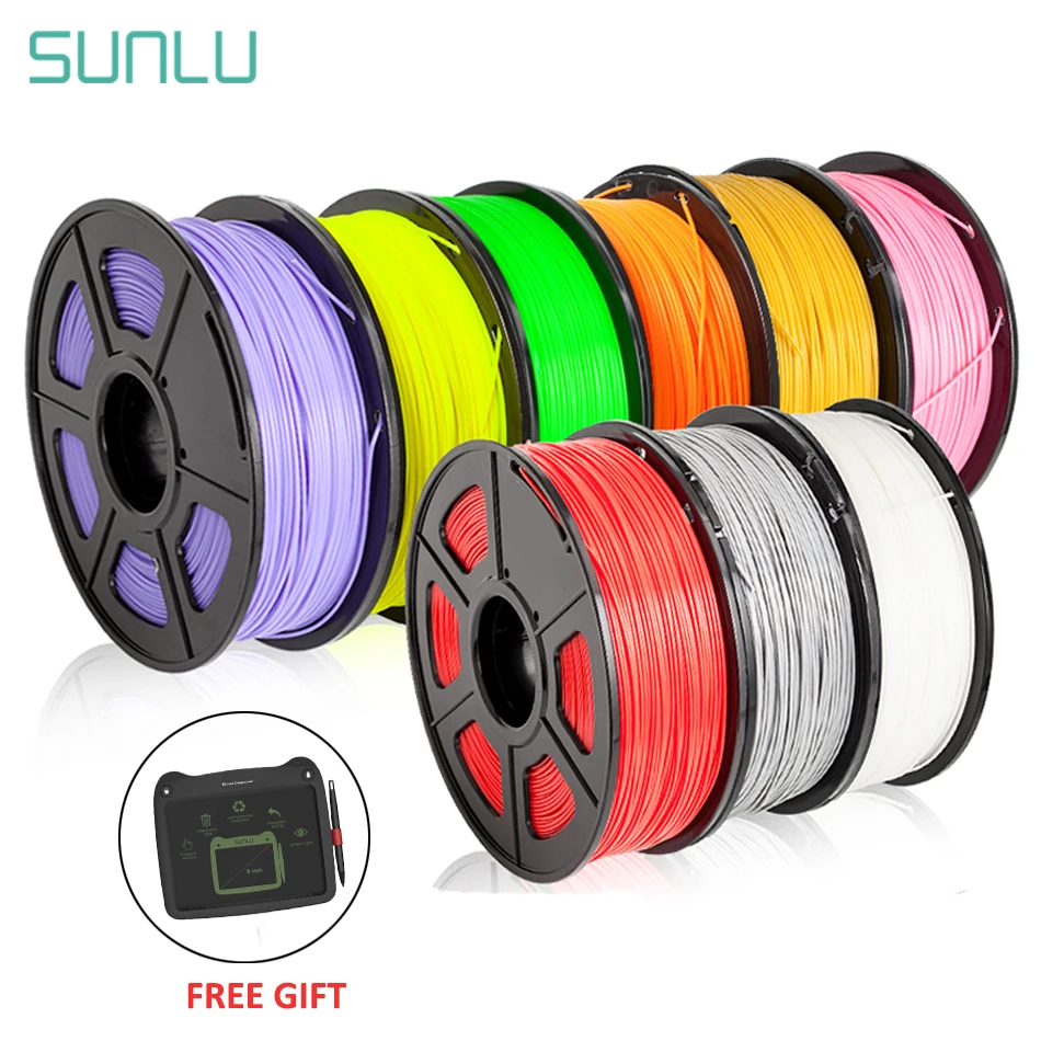 

SUNLU 3D Printer Filament 1.75mm 1KG ABS PLA PETG 3D Printing Materials Dimensional Accuracy +/-0.02mm